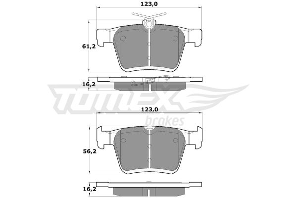 TOMEX BRAKES Bremžu uzliku kompl., Disku bremzes TX 17-05